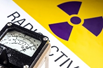Radiation symbol with a geiger counter