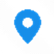 blue map pin to mark an address or other point location.